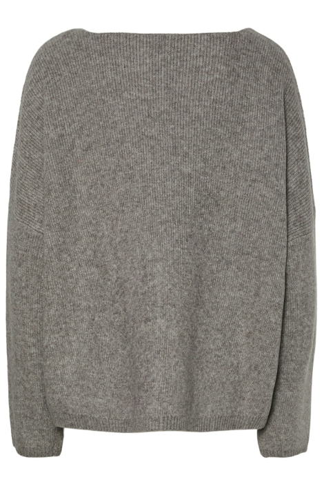 Pieces grijze dames vest | Achteraanzicht