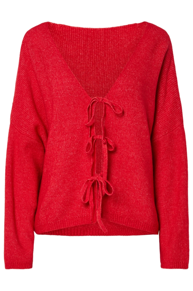 Pieces rode dames vest | Vooraanzicht