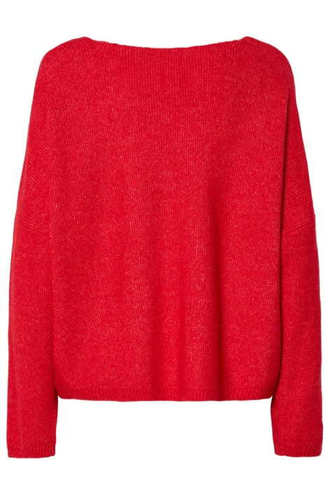 Pieces rode dames vest | Achteraanzicht