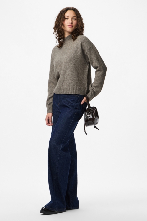 Pieces bruine dames trui | Model