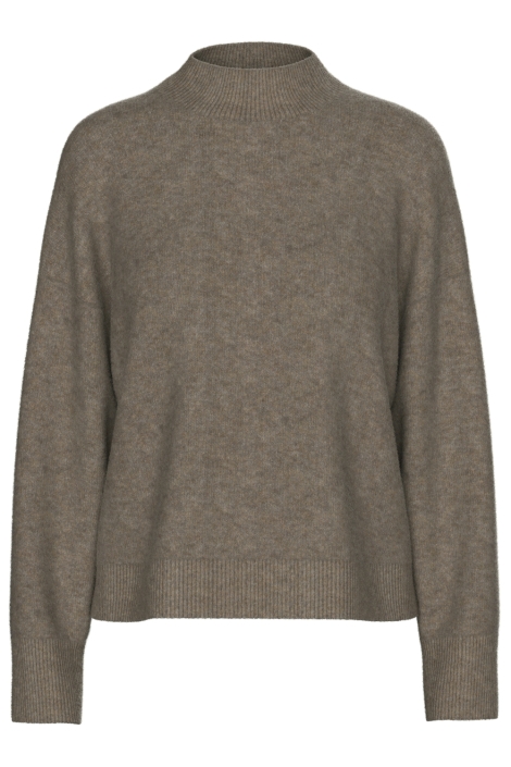 Pieces bruine dames trui | Vooraanzicht