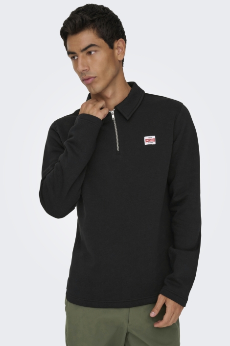 Only & Sons zwarte heren sweater | Model