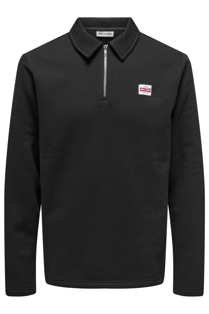 Only & Sons zwarte heren sweater | Vooraanzicht