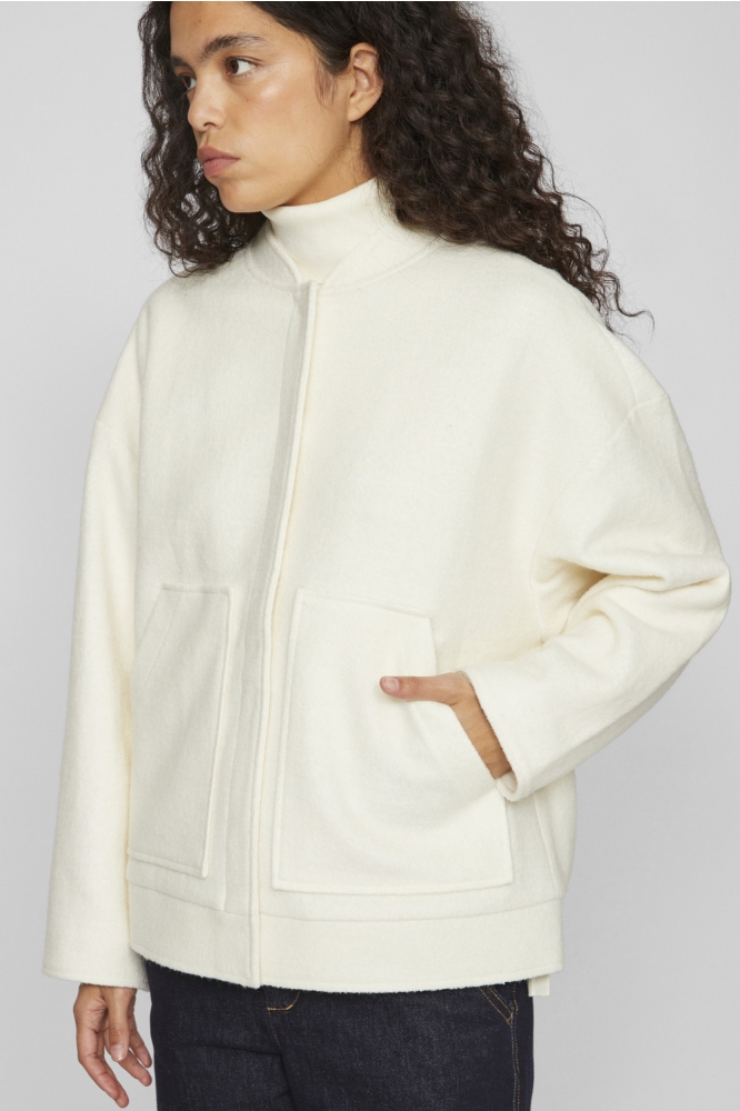 Vila beige dames jas | Close up