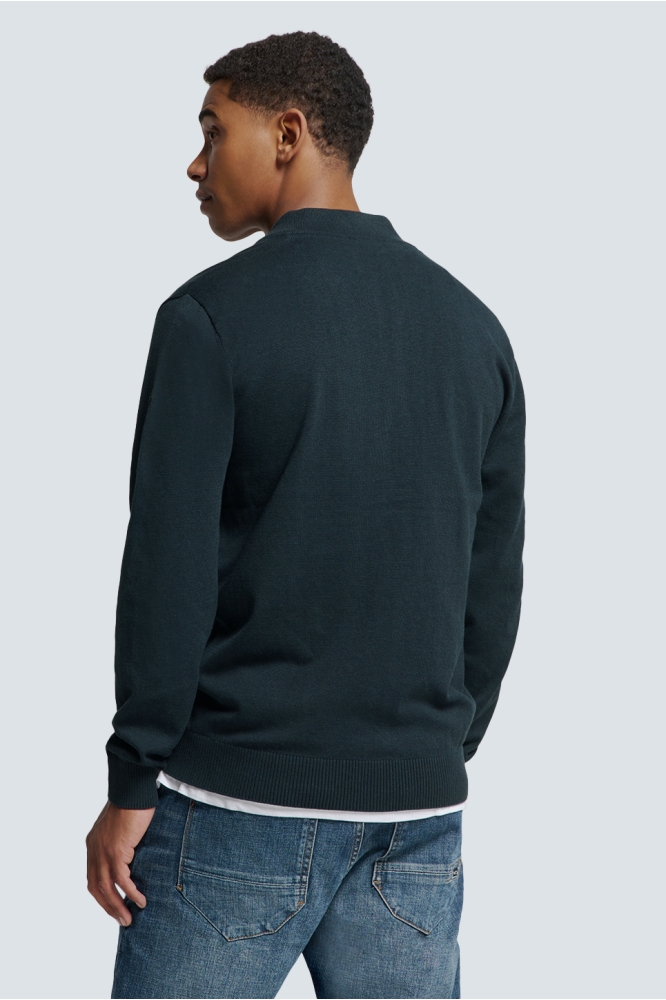 NO-EXCESS blauwe heren vest | Model achteraanzicht