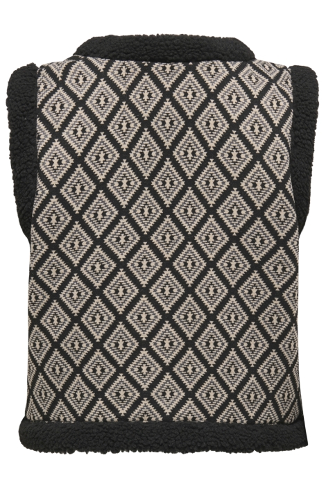 Only zwarte dames gilet | Achteraanzicht
