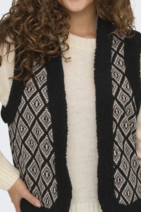 Only zwarte dames gilet | Close up