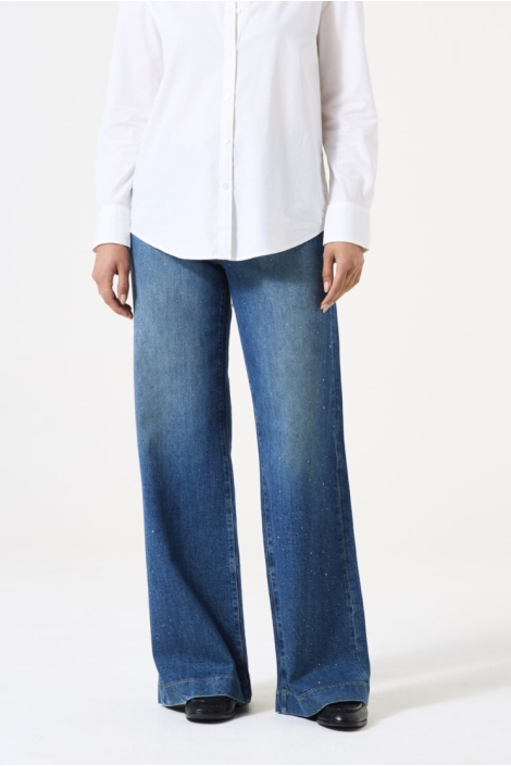 Garcia blauwe dames jeans | Model vooraanzicht