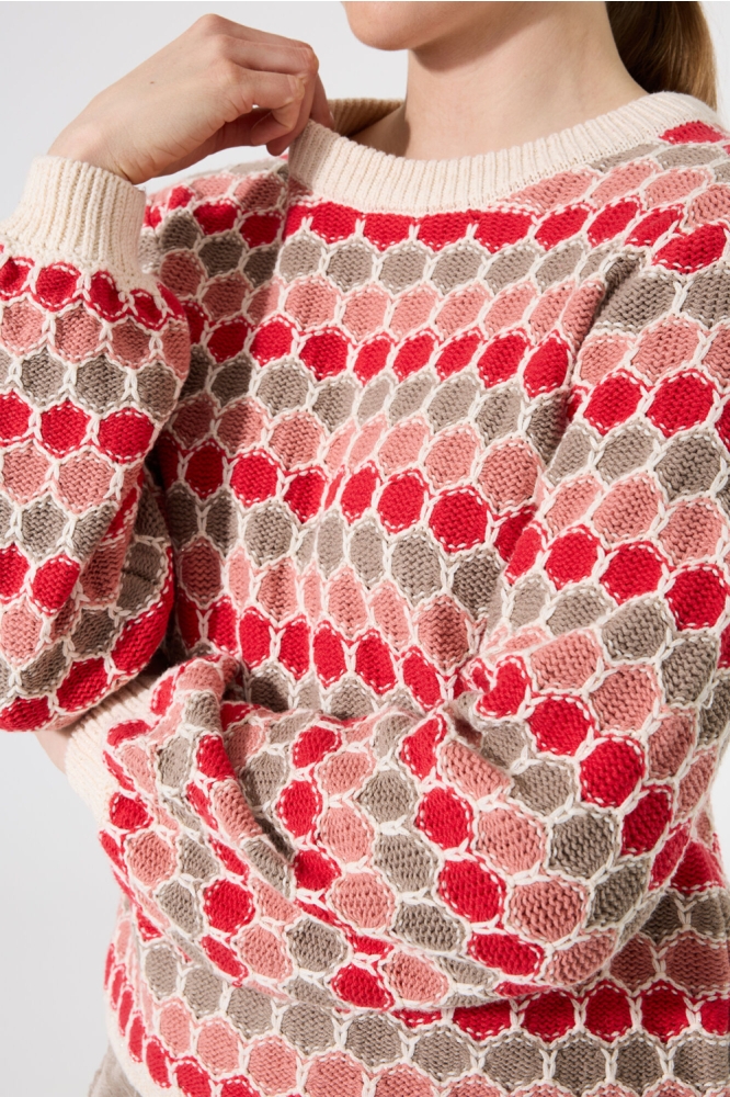 Garcia beige dames trui | Close up