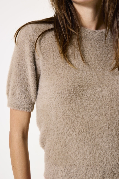 Garcia taupe dames trui | Close up