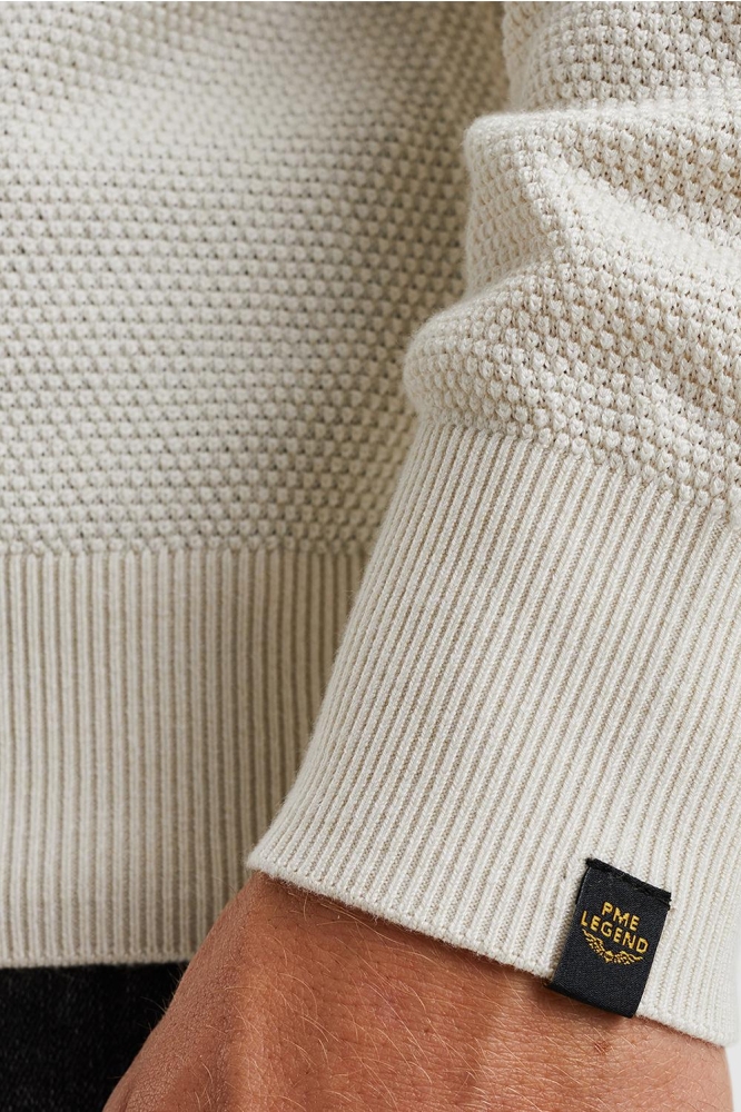 PME legend beige heren trui | Close up