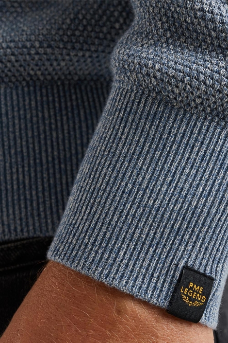 PME legend blauwe heren trui | Close up