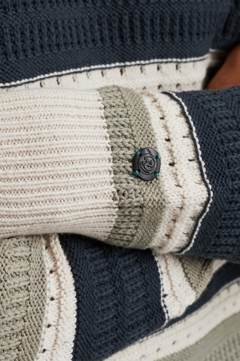 Cast Iron multi color heren trui | Kleurstaal