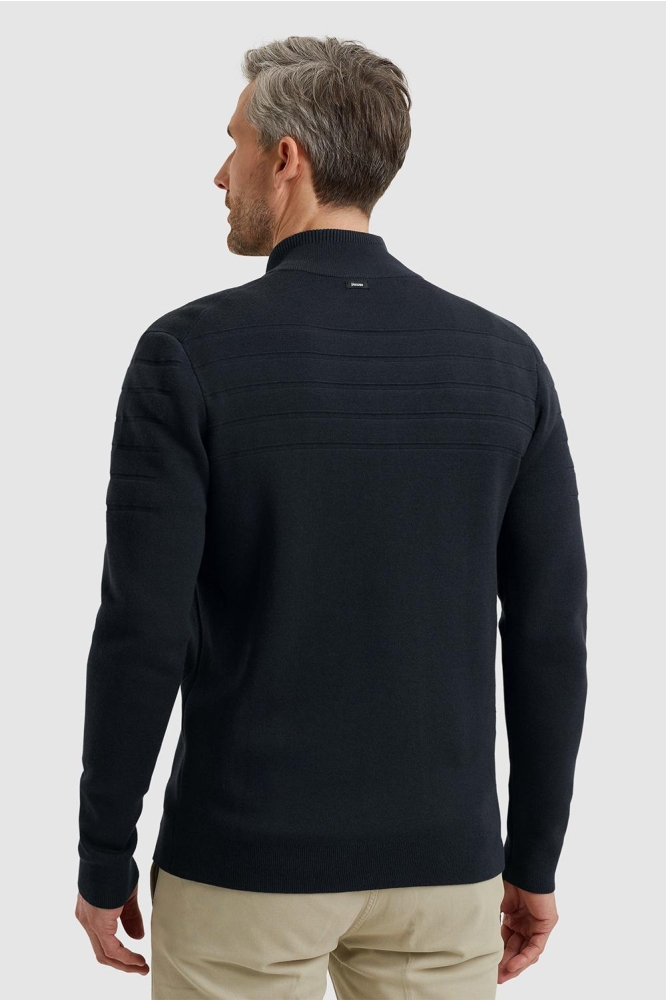 Vanguard blauwe heren vest | Model achteraanzicht