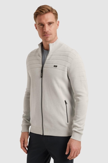 Vanguard zip jacket cotton modal bonded Beige