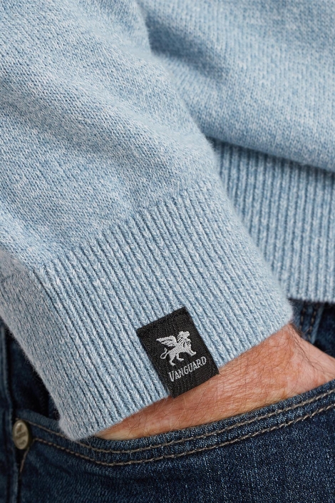Vanguard blauwe heren trui | Close up