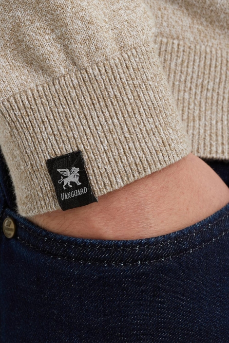 Vanguard camel heren trui | Close up