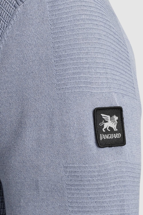 Vanguard blauwe heren trui | Close up