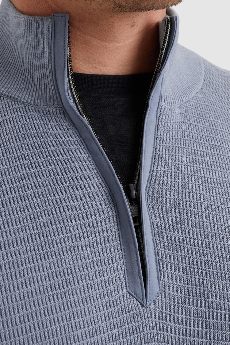 Vanguard blauwe heren trui | Close up