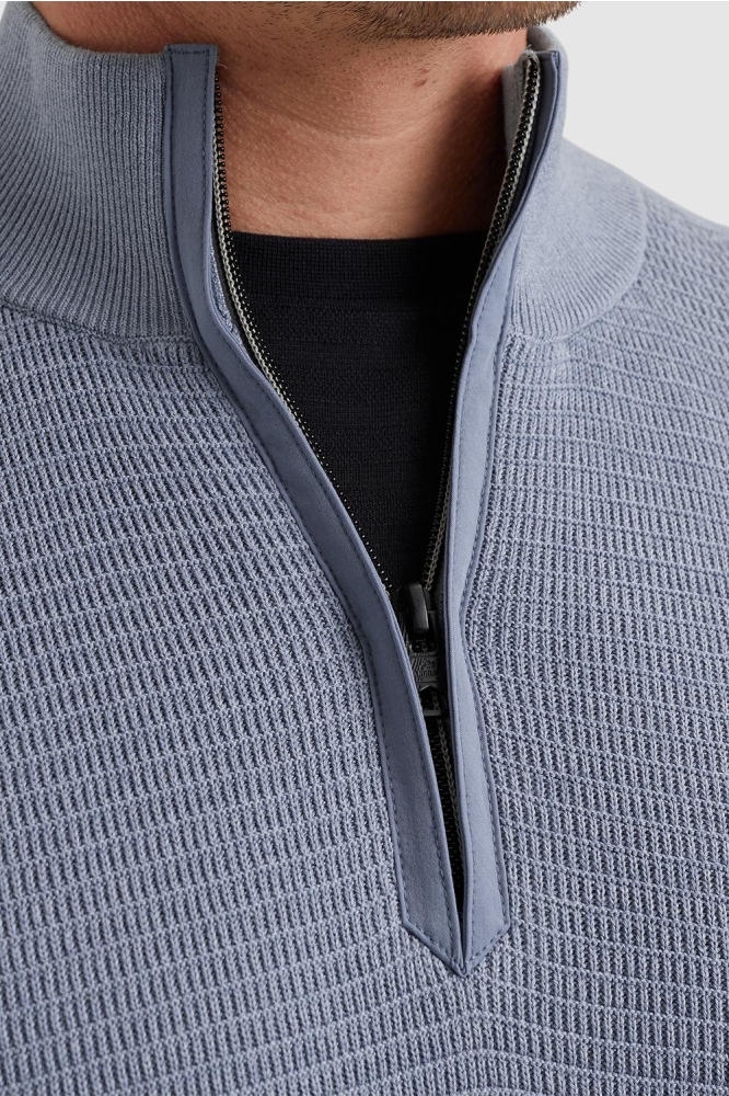 Vanguard blauwe heren trui | Close up