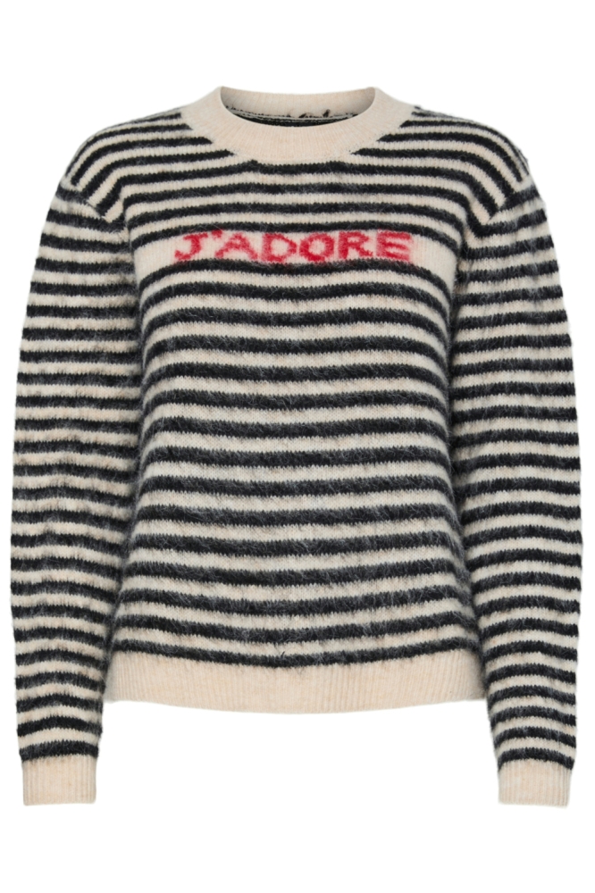 Pieces beige dames trui | Vooraanzicht