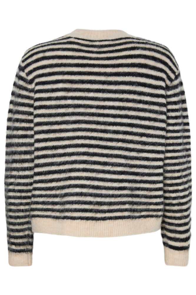 Pieces beige dames trui | Achteraanzicht