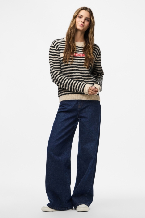 Pieces beige dames trui | Model