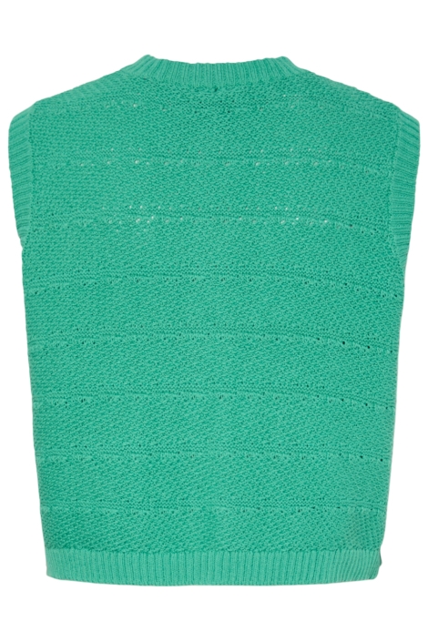 Pieces groene dames gilet | Achteraanzicht