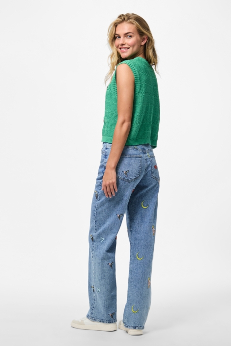 Pieces groene dames gilet | Model