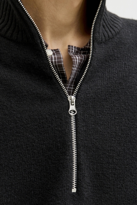 Jack & Jones zwarte heren trui | Close up