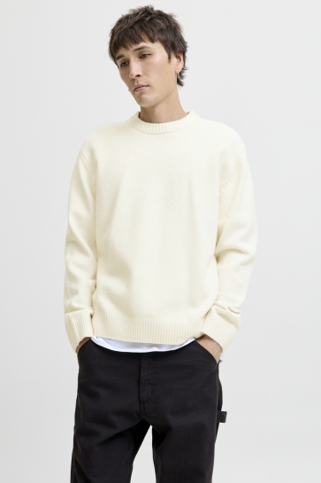Jack & Jones JORNORREBRO KNIT CREW NECK SN 12282728 Sea Salt