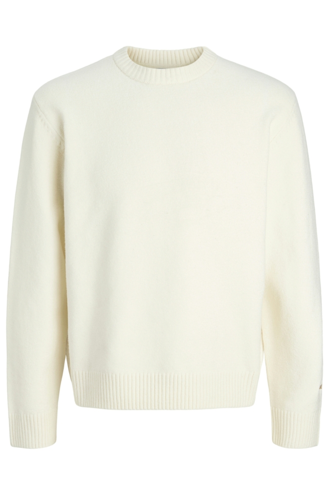 Jack & Jones beige heren trui | Vooraanzicht
