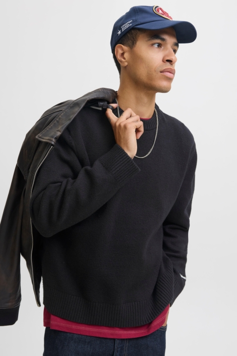 Jack & Jones zwarte heren trui | Sfeerbeeld, In situatie