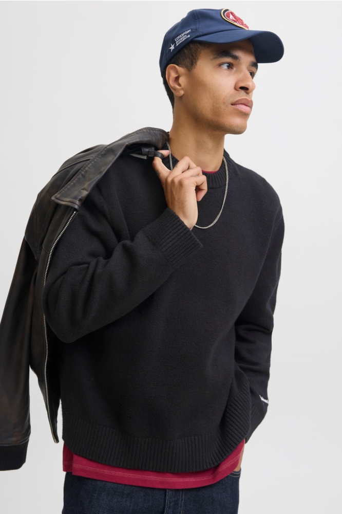 Jack & Jones zwarte heren trui | Sfeerbeeld, In situatie