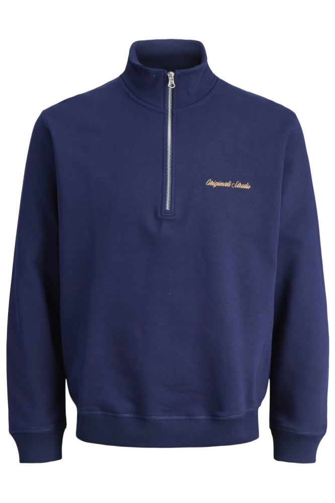 Jack & Jones blauwe heren sweater | Vooraanzicht