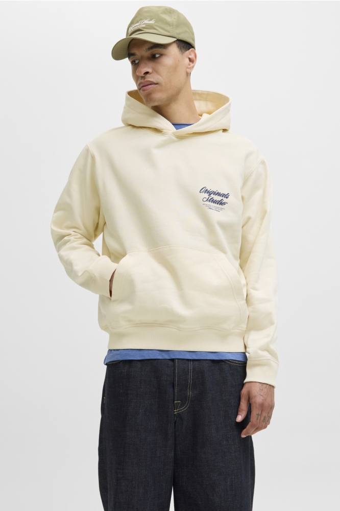 Jack & Jones beige heren sweater | Model vooraanzicht