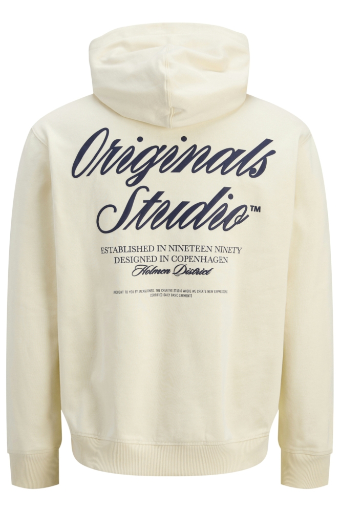 Jack & Jones beige heren sweater | Achteraanzicht