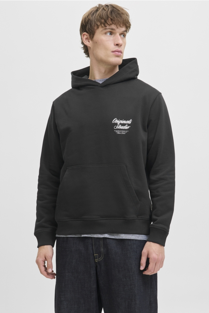 Jack & Jones zwarte heren sweater | Model vooraanzicht