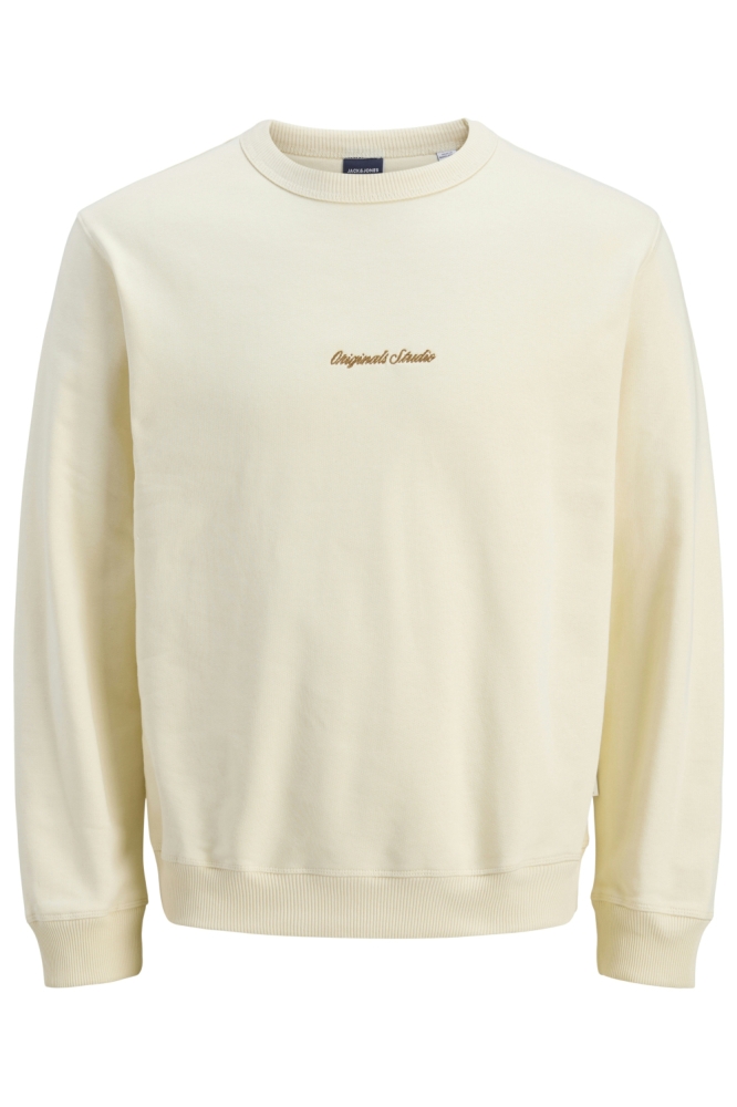 Jack & Jones beige heren sweater | Vooraanzicht
