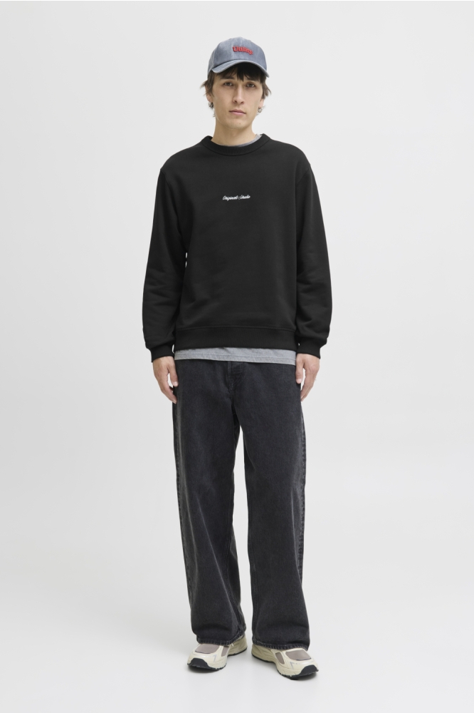 Jack & Jones zwarte heren sweater | Model