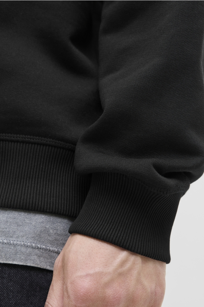 Jack & Jones zwarte heren sweater | Close up