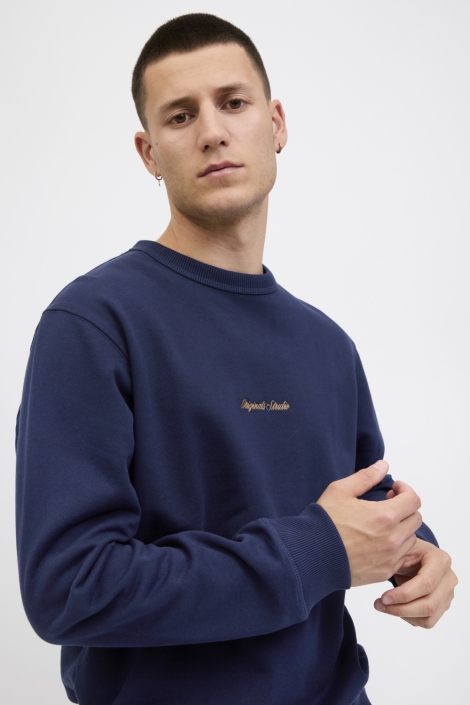 Jack & Jones blauwe heren sweater | Close up