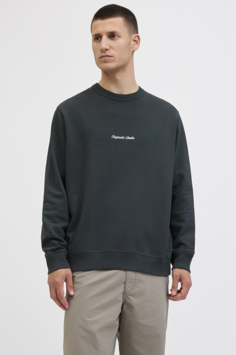 Jack & Jones groene heren sweater | Model vooraanzicht