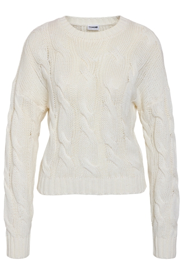 Noisy may Trui NMFINN L/S CABLE KNIT FWD NOOS 27034810 Eggnog