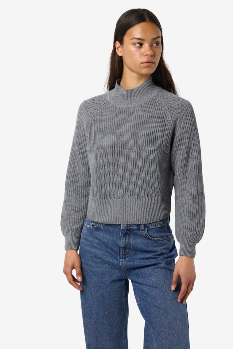 Noisy may grijze dames trui | Model vooraanzicht