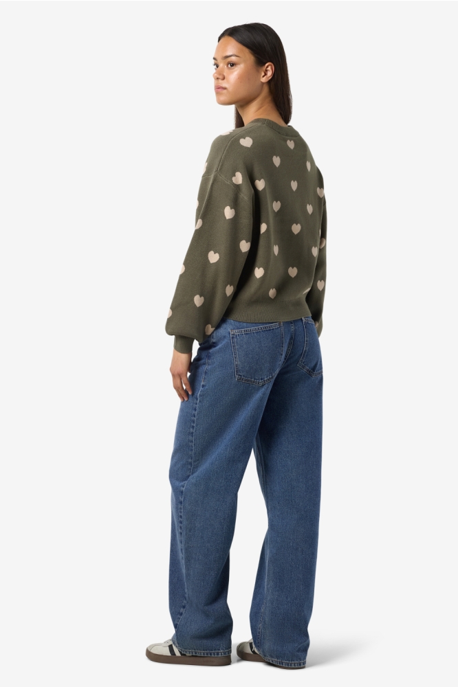 Noisy may groene dames trui | Model