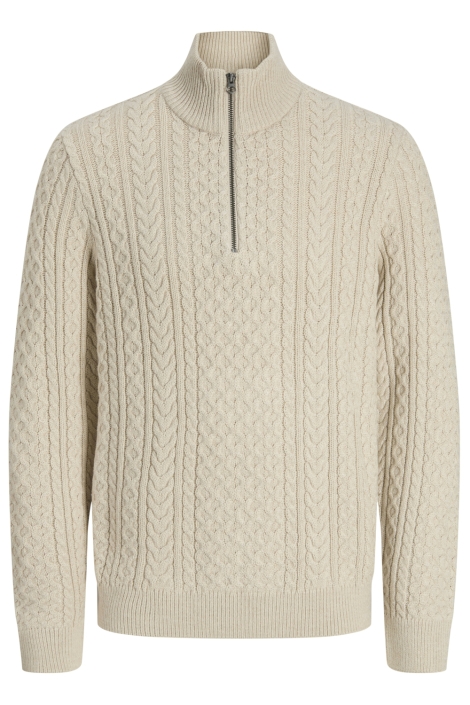 Jack & Jones beige heren trui | Vooraanzicht