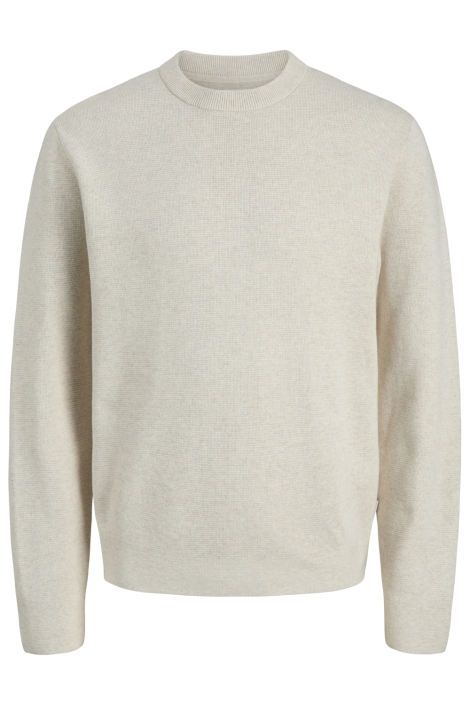Jack & Jones beige heren trui | Vooraanzicht