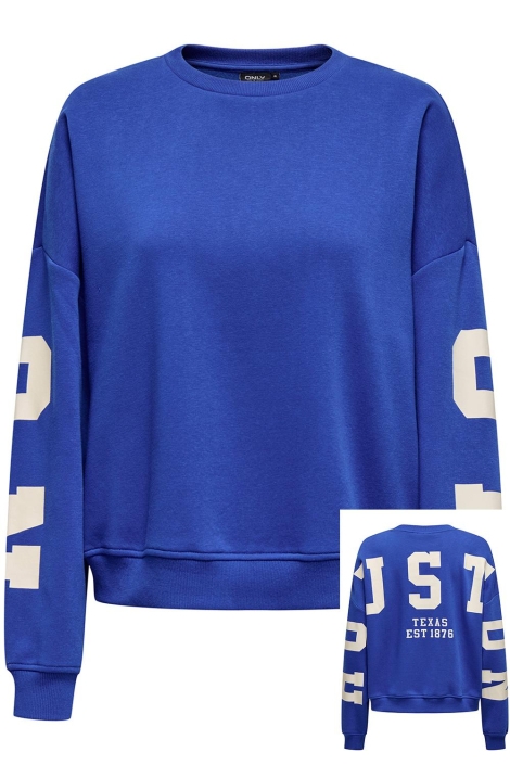 Only blauwe dames sweater | Vooraanzicht