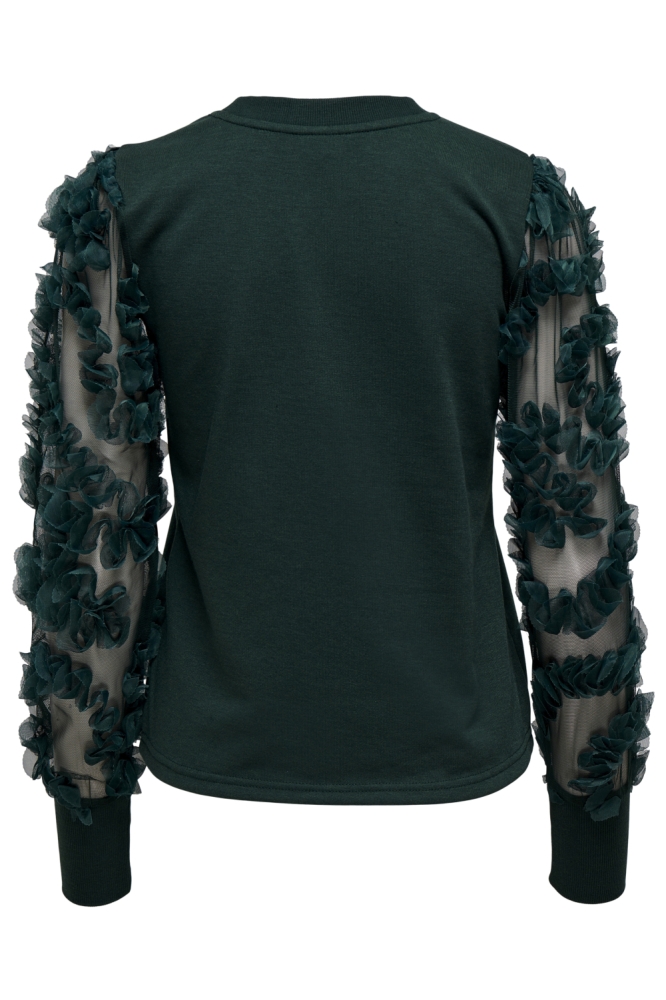 Jacqueline de Yong groene dames sweater | Achteraanzicht